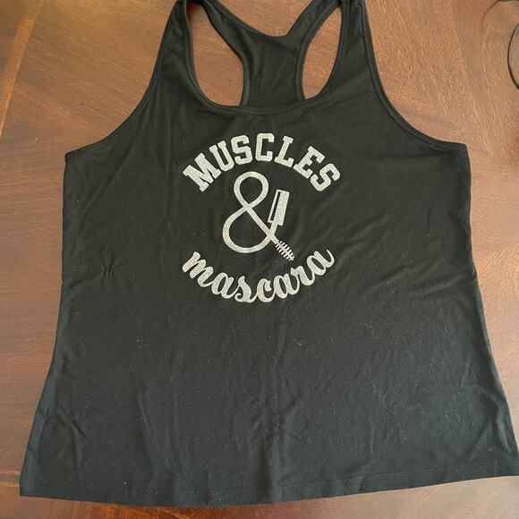 Old Navy Tops - Old Navy Active Tank Top Womens XL Muscles & Mascara Humor Funny Activewear